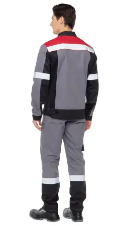 Куртка ВИВАТ (серый/красный/черный)