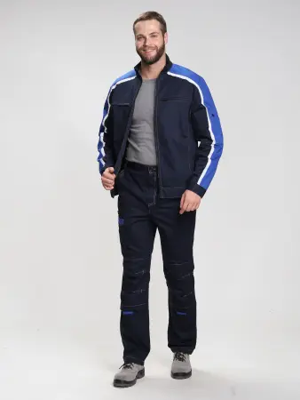 Брюки АЛЬКОР (т.синий/васильковый)