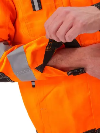 Костюм ПРОТЕКТ-ЛЮКС сигнальный с ПК (оранжевый/черный)