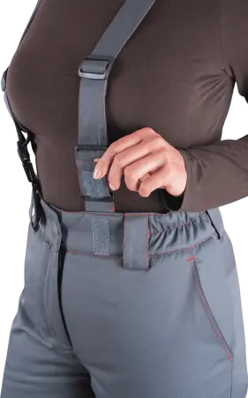 Костюм КМ-10 ЛЮКС жен. зимний c БР (серый/красный)