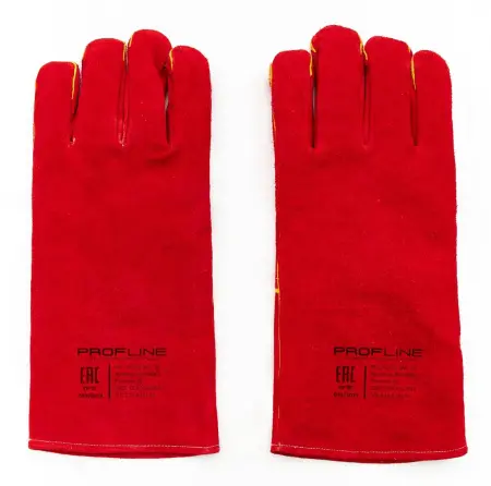 Краги PROFLINE SPECIALIST спилковые термозащитные (красный)