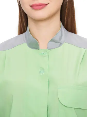 Костюм ОКТАВА женский с БР (серый/салатовый)