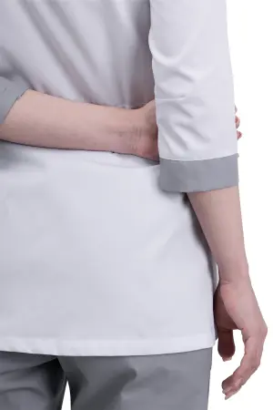 Костюм МИРАЖ женский (белый/серый) женские медицинские