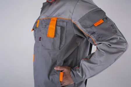 Костюм СОЮЗ-ПРОФЕССИОНАЛ-1 с БР (серый/св.серый/оранжевый)