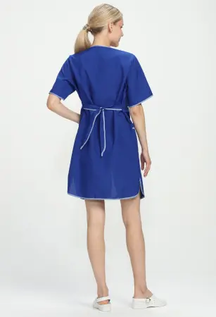 Халат САКУРА женский (васильковый)