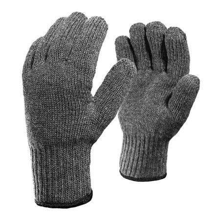 Перчатки шерстяные двойные (серый)