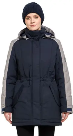 Куртка АЛЬФА женская зимняя (синий/серый)