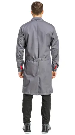 Халат RONTA HL102 (т.серый/красный)