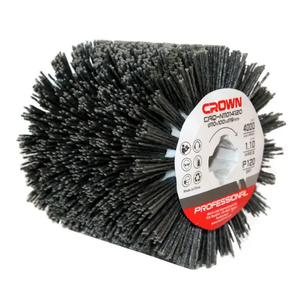 Нейлоновая щетка CROWN CAQ-N11014120 нейлон зернистость P120 диаметр проволоки 1,1мм