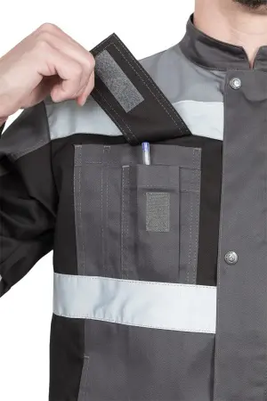 Костюм ГРАНИТ НЕО с ПК (серый/черный) Костюм ГРАНИТ НЕО с ПК (серый/черный)