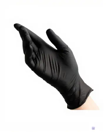 Перчатки BENOVY одноразовые нитриловые 50 пар (черный)