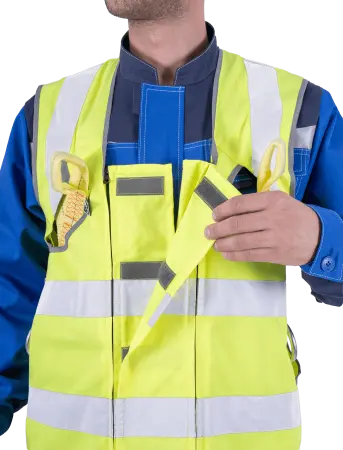 Жилет-накидка сигнальный для страховочной привязи