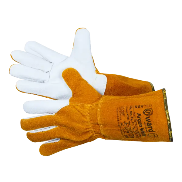 Краги ARGON WELDER из спилка (белый)