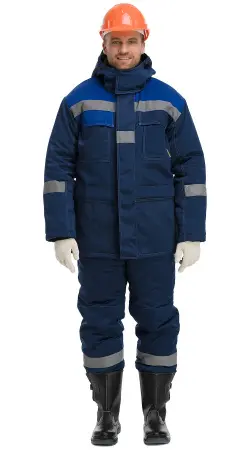 Костюм RONTA KS241 зимний с ПК (т.синий/васильковый)