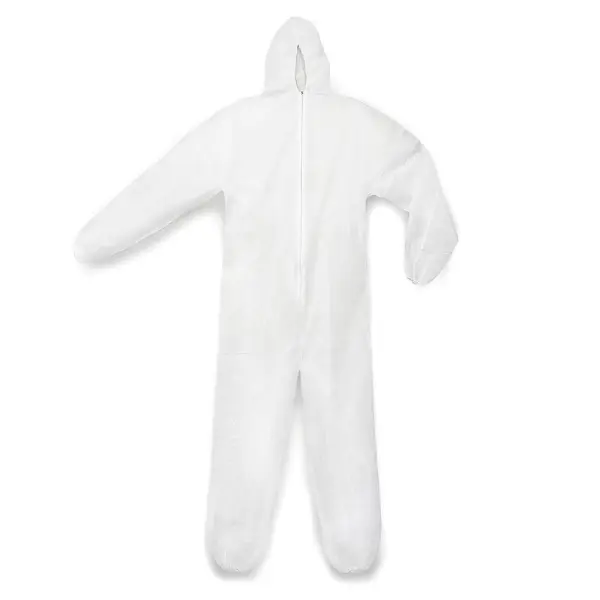 Комбинезон KLEVER ЭКСТРА одноразовый защитный с капюшоном 50 г/м2 открытая молния 5 шт (белый)