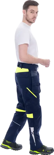 Брюки ACTIVE FLEX / АКТИВ ФЛЕКС (т.синий/флуоресцентный желтый)