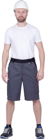 Брюки ХАЙ-ТЕК SAFETY (серый/чёрный/красный)