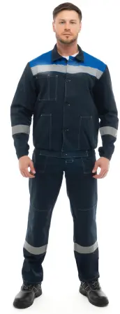 Костюм СПЕЦИАЛИСТ с ПК (т.синий/васильковый)