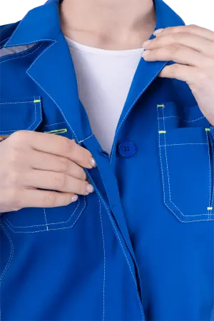 Халат ТУРБО SAFETY женский (василек/синий) Халат ТУРБО SAFETY женский (василек/синий)