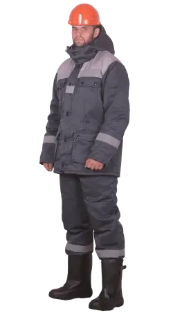 Куртка RONTA KR241 зимняя (т.серый/св.серый)