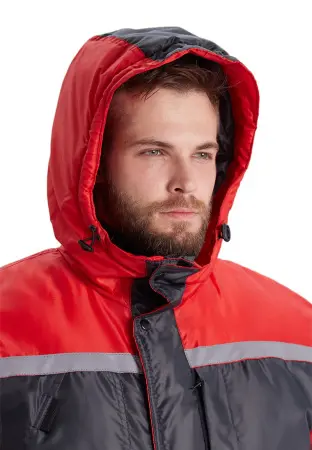 Костюм СТИМ зимний с ПК (т.серый/красный) Костюм СТИМ зимний с ПК (т.серый/красный)