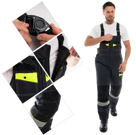 Костюм ОРЕГОН-МЕМБРАНА зимний с ПК (т. серый/черный/лимонный)