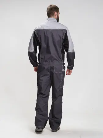 Костюм ВЕКТРОН-1 с БР (т.серый/св.серый/черный)
