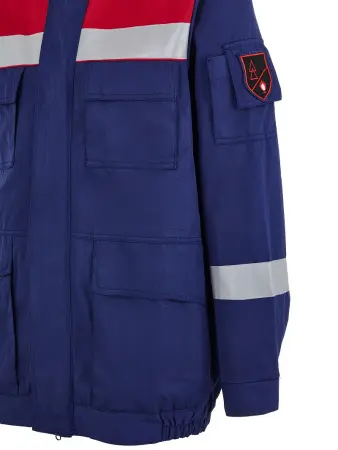 Костюм ЭНЕРГИЯ АРАМИД ЛАЙТ АЛ-2Л 15,1 кал/кв.см с ПК (т.синий/красный)