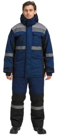 Куртка RONTA KR581 зимняя с СОП (т.синий/серый/черный)