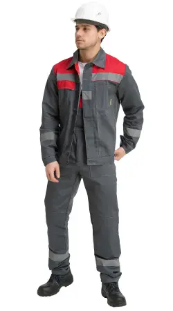 Костюм RONTA KS812 с ПК (т.серый/красный) Костюм RONTA KS812 с ПК (т.серый/красный)