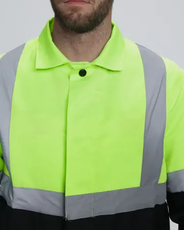 Костюм ДОРОЖНИК с укороченной курткой с ПК (лимонный/черный)