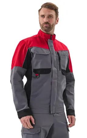 Костюм ГОРОД с БР (т.серый/черный/красный)