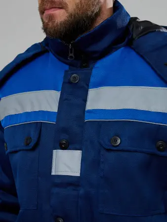 Костюм БУРЯ (Буран) зимний с ПК (т.синий/васильковый)