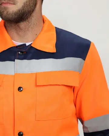 Костюм ROAD WORK с ПК (оранжевый/т.синий)