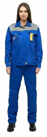 Костюм КАМА Л10-КБР женский с БР (васильковый/серый)