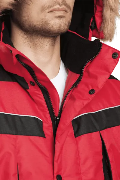 Куртка ДИКСОН зимняя (красный/чёрный)