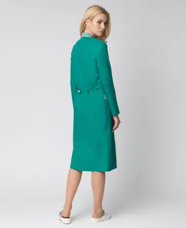 Халат НАДЕЖДА женский (зеленый/полоска)