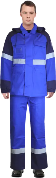 Костюм мужской Газпром из АЭС тканей с МВО 003, тип ИТР