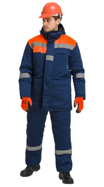 Костюм RONTA KS241 зимний с ПК (т.синий/оранжевый) Костюм RONTA KS241 зимний с ПК (т.синий/оранжевый)