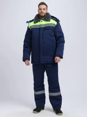 Костюм Т-УЛЬТРА СОП зимний с БР (т.синий/лимонный)