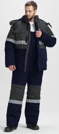 Костюм НОРДХАРД-2 СОП У. зимний с ПК (т.синий/серый)