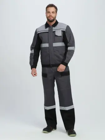 Костюм ВИВАТ-2 ПРЕМИУМ CH МВО с ПК (т.серый/черный/св.серый)
