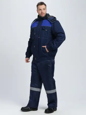 Куртка ФЛОФТ ПРЕМИУМ зимняя укороченная (т.синий/васильковый/серый) Куртка ФЛОФТ ПРЕМИУМ зимняя укороченная (т.синий/васильковый/серый)