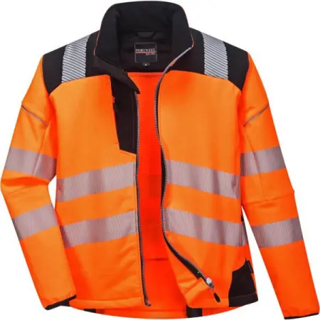 Куртка PORTWEST T402 софтшэлл сигнальный (сигнальный оранжевый/черный)