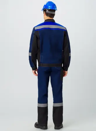 Костюм ВИВАТ-1 ПРЕМИУМ с БР (т.синий/черный/васильковый)