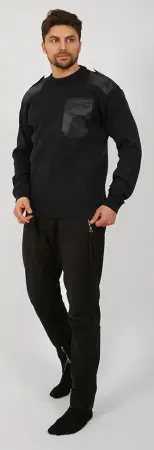 Свитер (джемпер) форменный усиленный (черный)