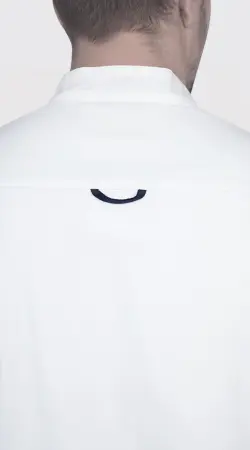 Блуза ЛОРД с коротким рукавом (белый/синий) мужские медицинские