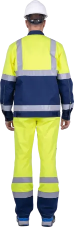 Костюм РЕФЛЕКТ-1 сигнальный с ПК (желтый/синий)