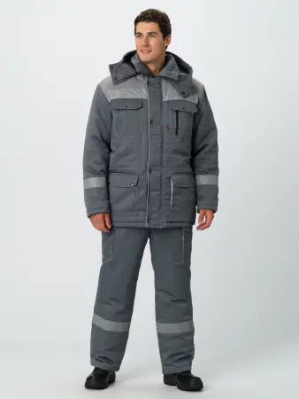 Костюм НЕЙЧ-2 СОП зимний с ПК (т.серый/св.серый)
