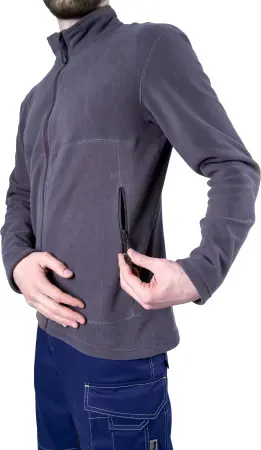 Куртка флисовая ФЬЮЖЕН (т.серый)